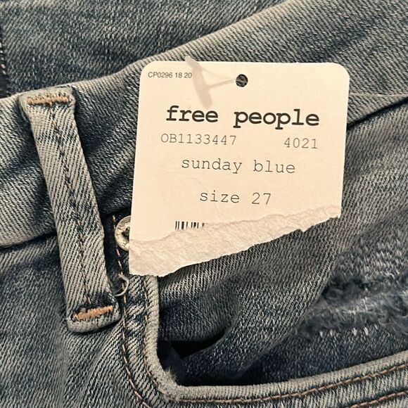 NWT Free People Sunday Blue Skinny Jeans - Picture 4 of 9